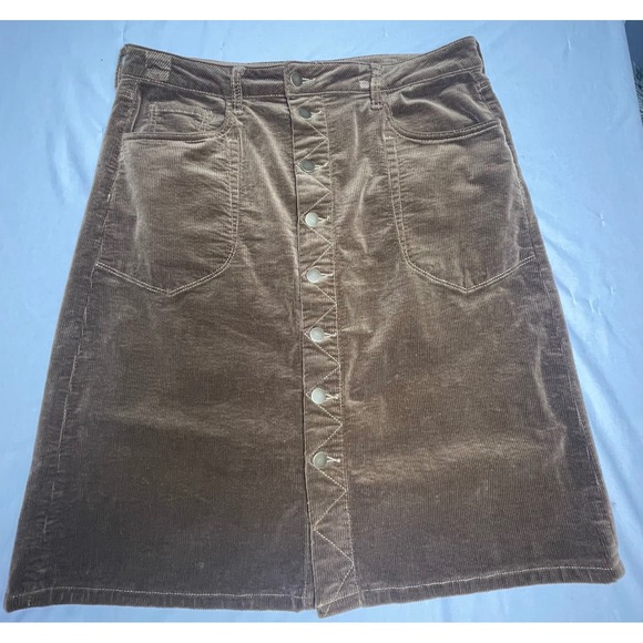 Kut from the Kloth Dresses & Skirts - KUT from the Kloth Corduroy Rose Button Front Skirt Mushroom Size 12